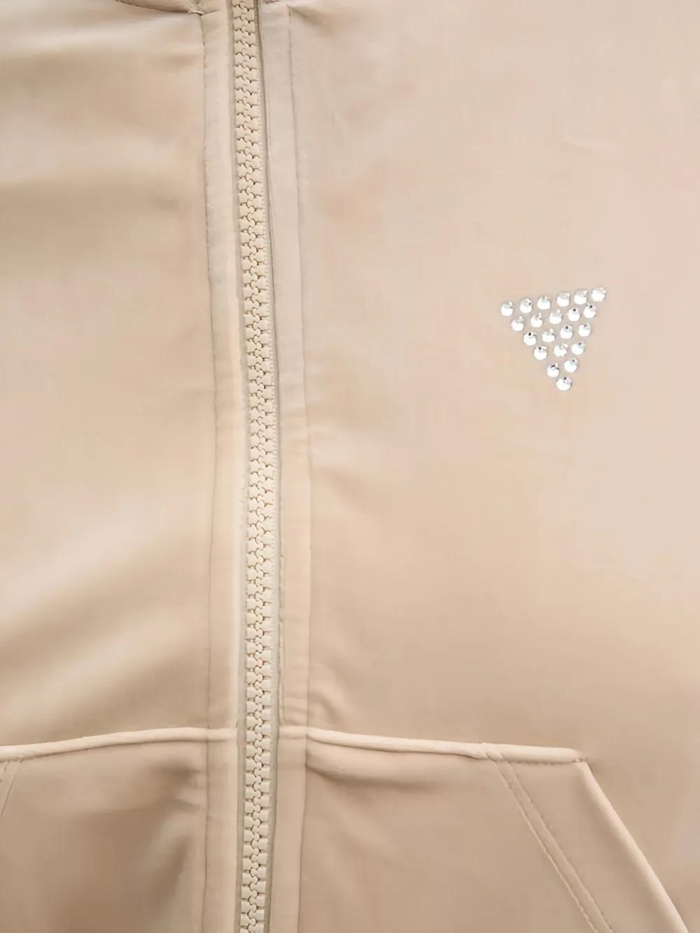 GUESS USA Sweater met rits en stras Beige
