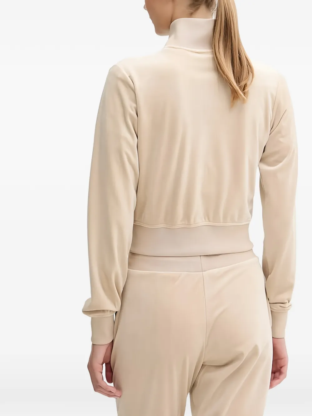 GUESS USA Sweater met rits en stras Beige