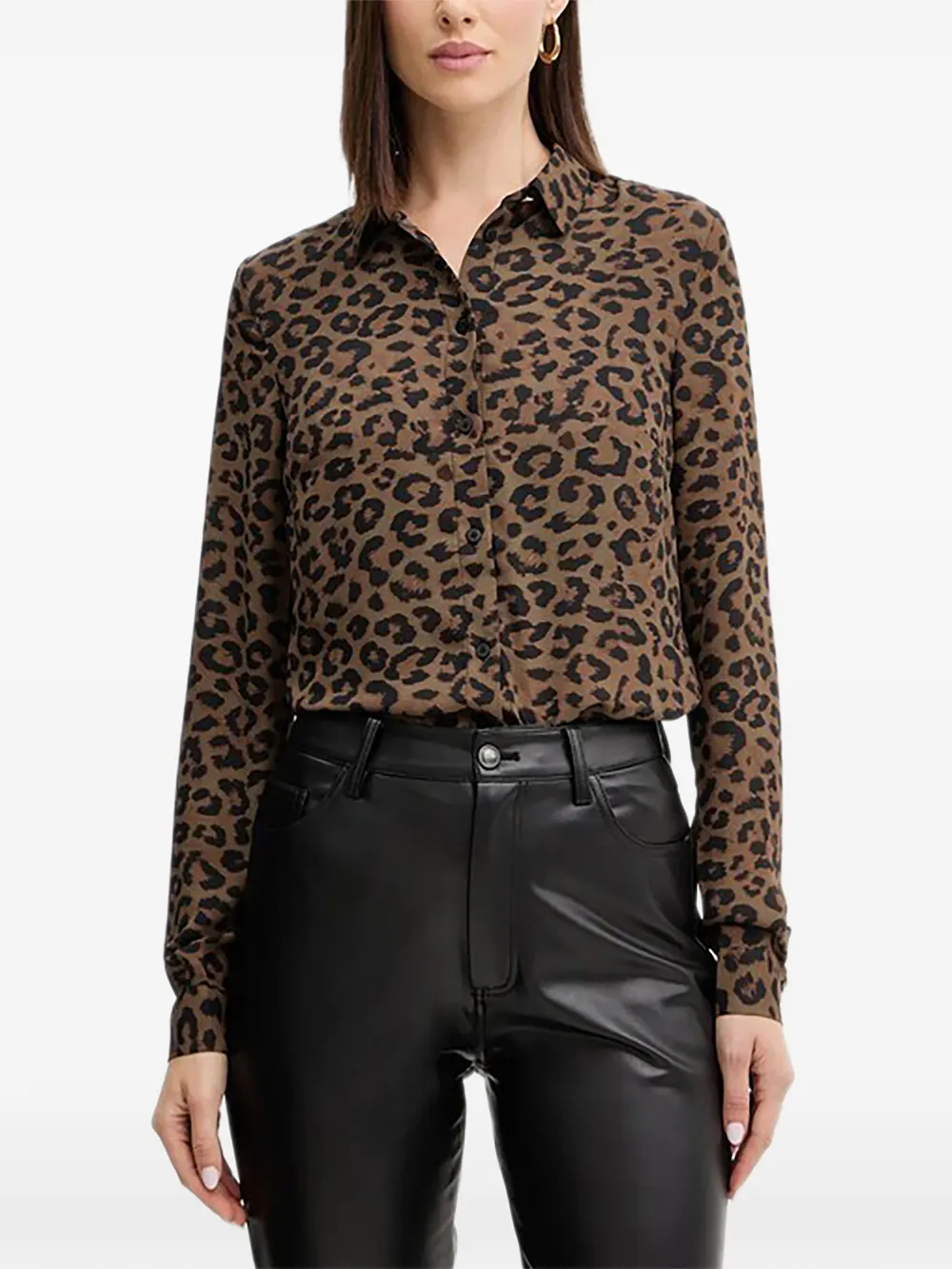 GUESS USA leopard-print shirt - Marrone
