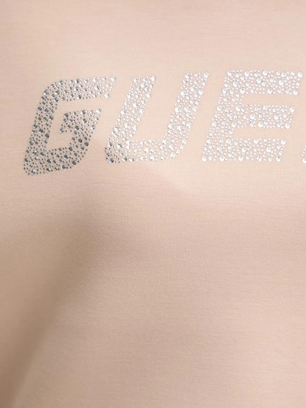 GUESS USA Sweater met stras logo Roze
