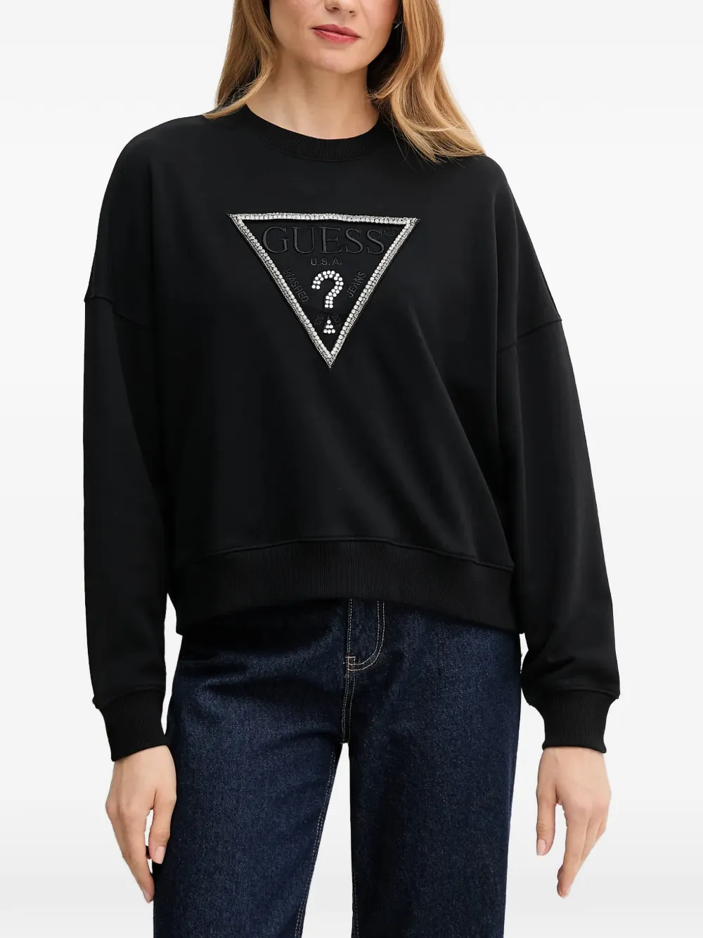 GUESS USA Rachele logo sweatshirt - Schwarz