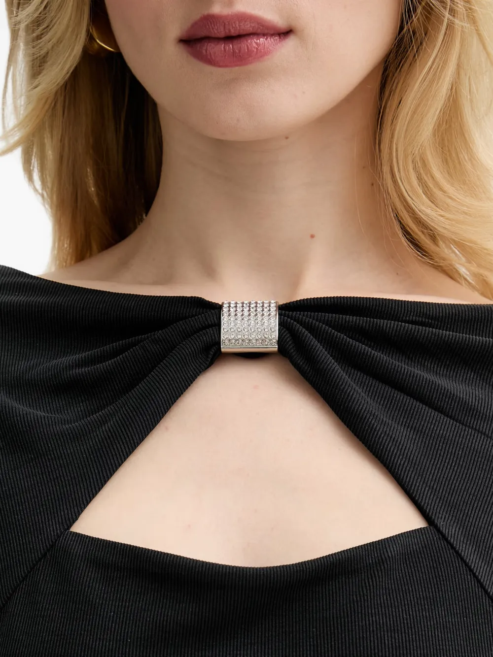 GUESS USA Milena top met lange mouwen en uitgesneden details Zwart