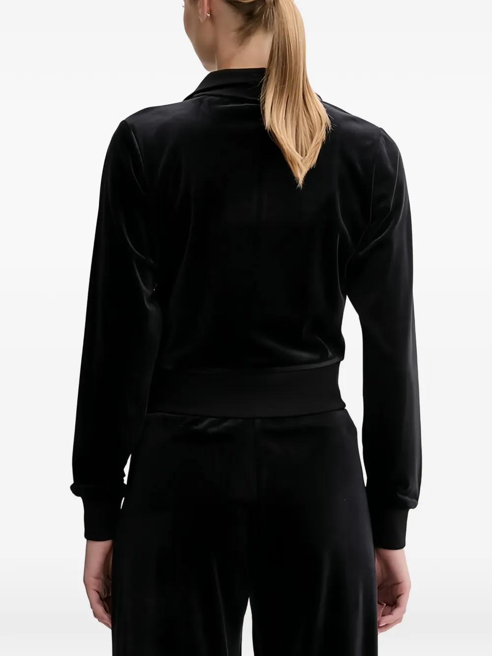 GUESS USA Top verfraaid met stras en rits Zwart