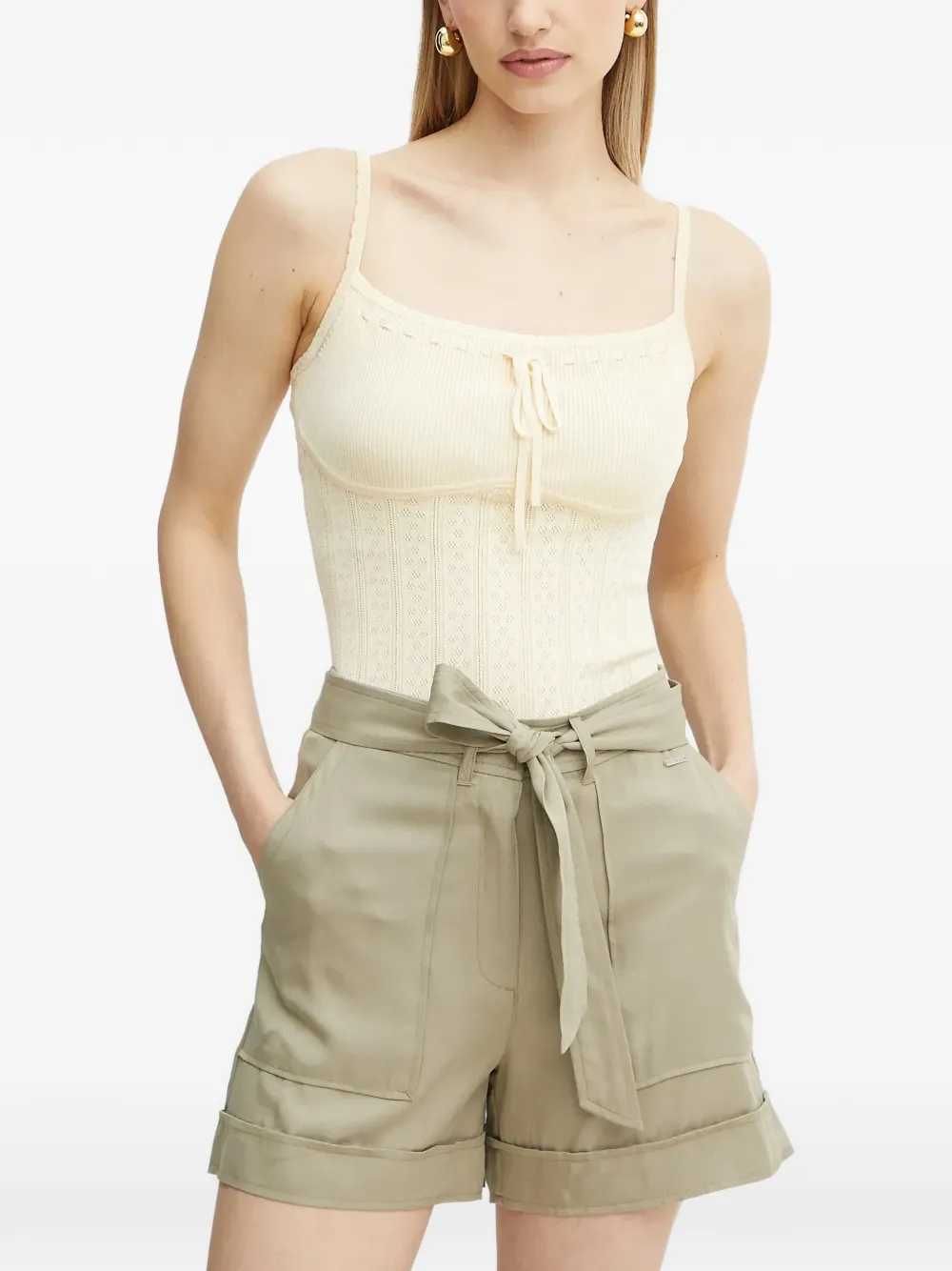 GUESS USA Reina knitted top - Toni neutri