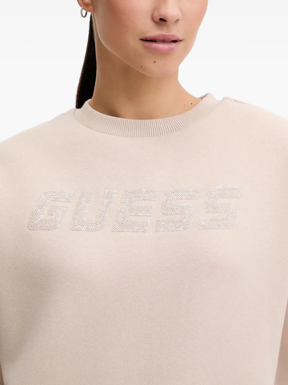 GUESS USA Sweater met logo Beige
