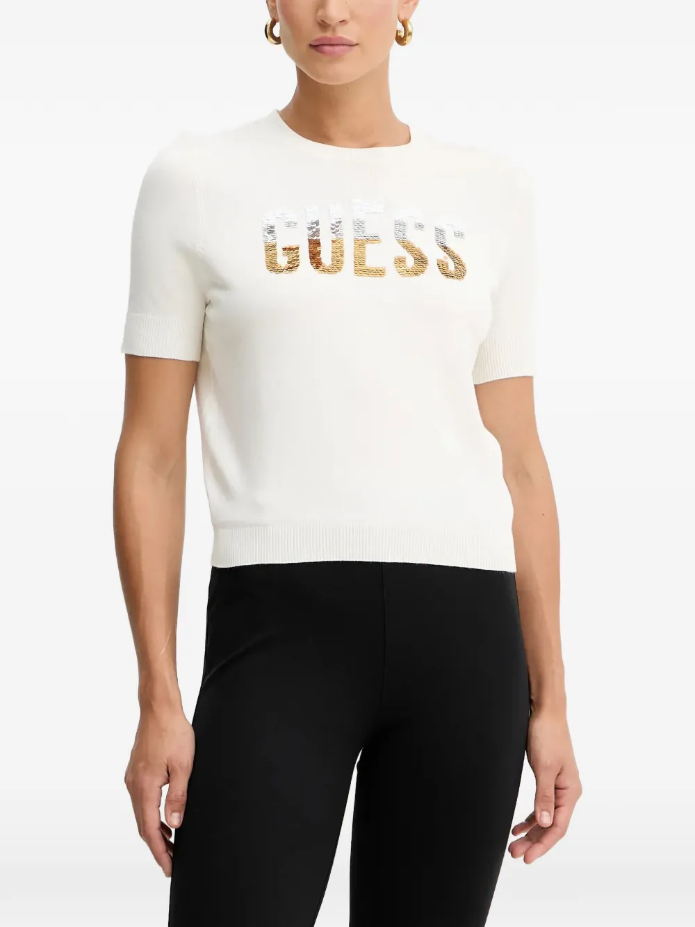 GUESS USA logo-embellished T-shirt - Toni neutri