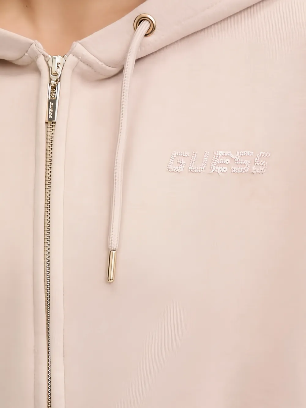 GUESS USA Hoodie met rits Beige