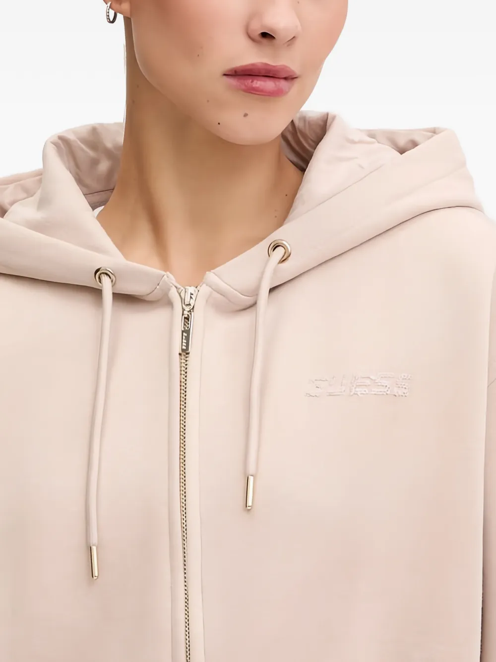 GUESS USA Hoodie met rits Beige