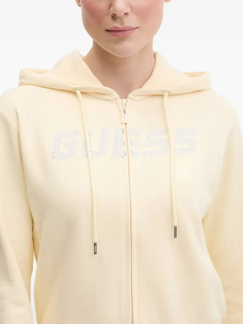 GUESS USA Primula hoodie met rits Geel