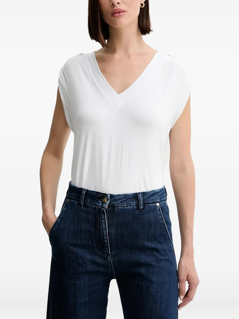 GUESS USA V-neck tank top - Bianco