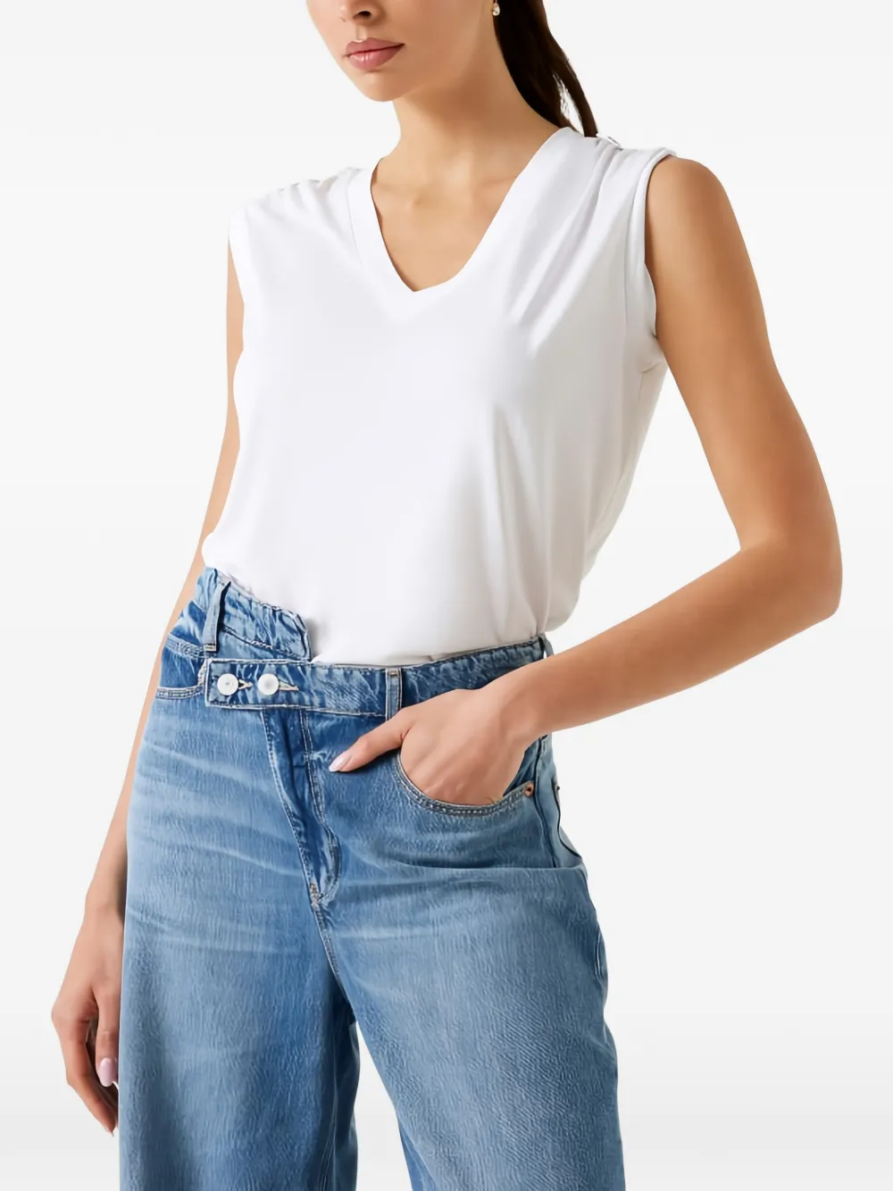 GUESS USA Tanktop met V-hals Wit