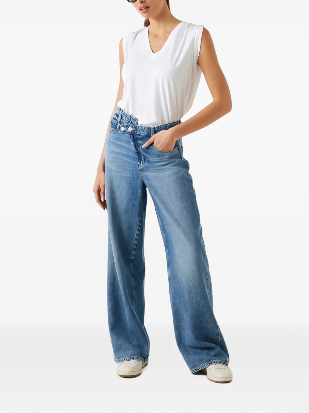 GUESS USA Tanktop met V-hals Wit
