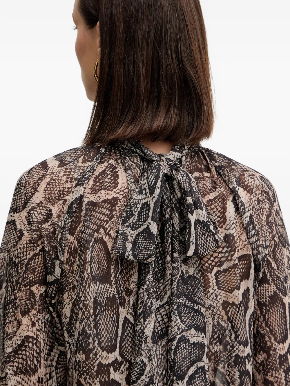GUESS USA Blouse met slangenprint Zwart