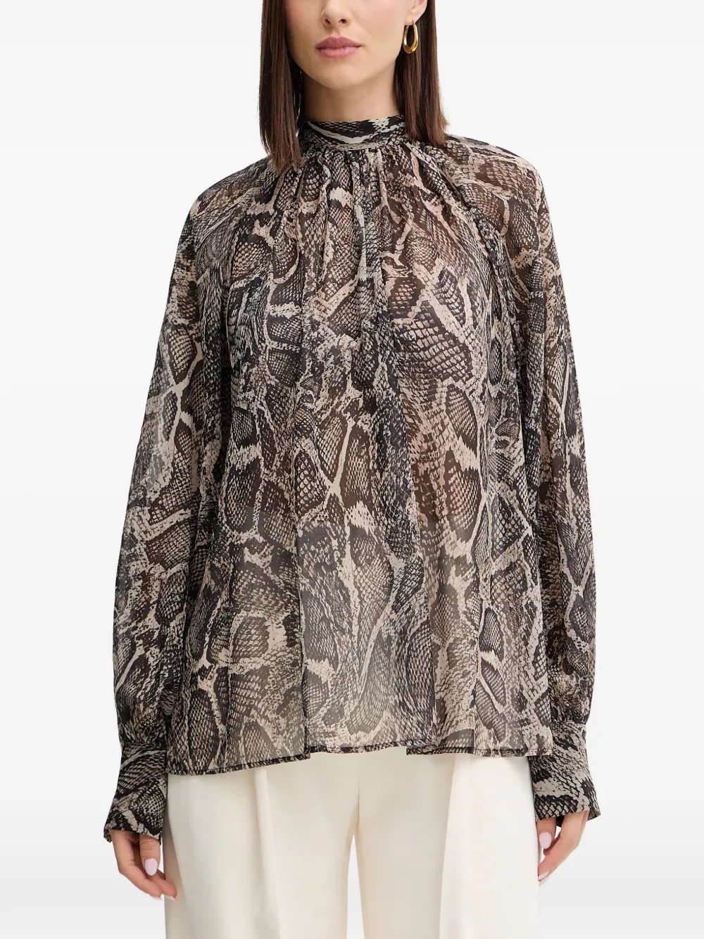 GUESS USA snake-print blouse - Nero