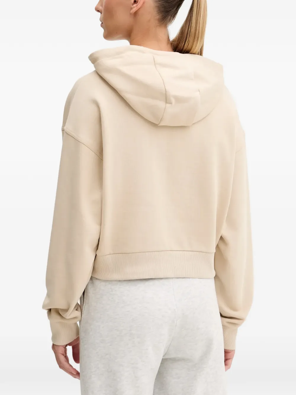 GUESS USA Top met capuchon en stras Beige