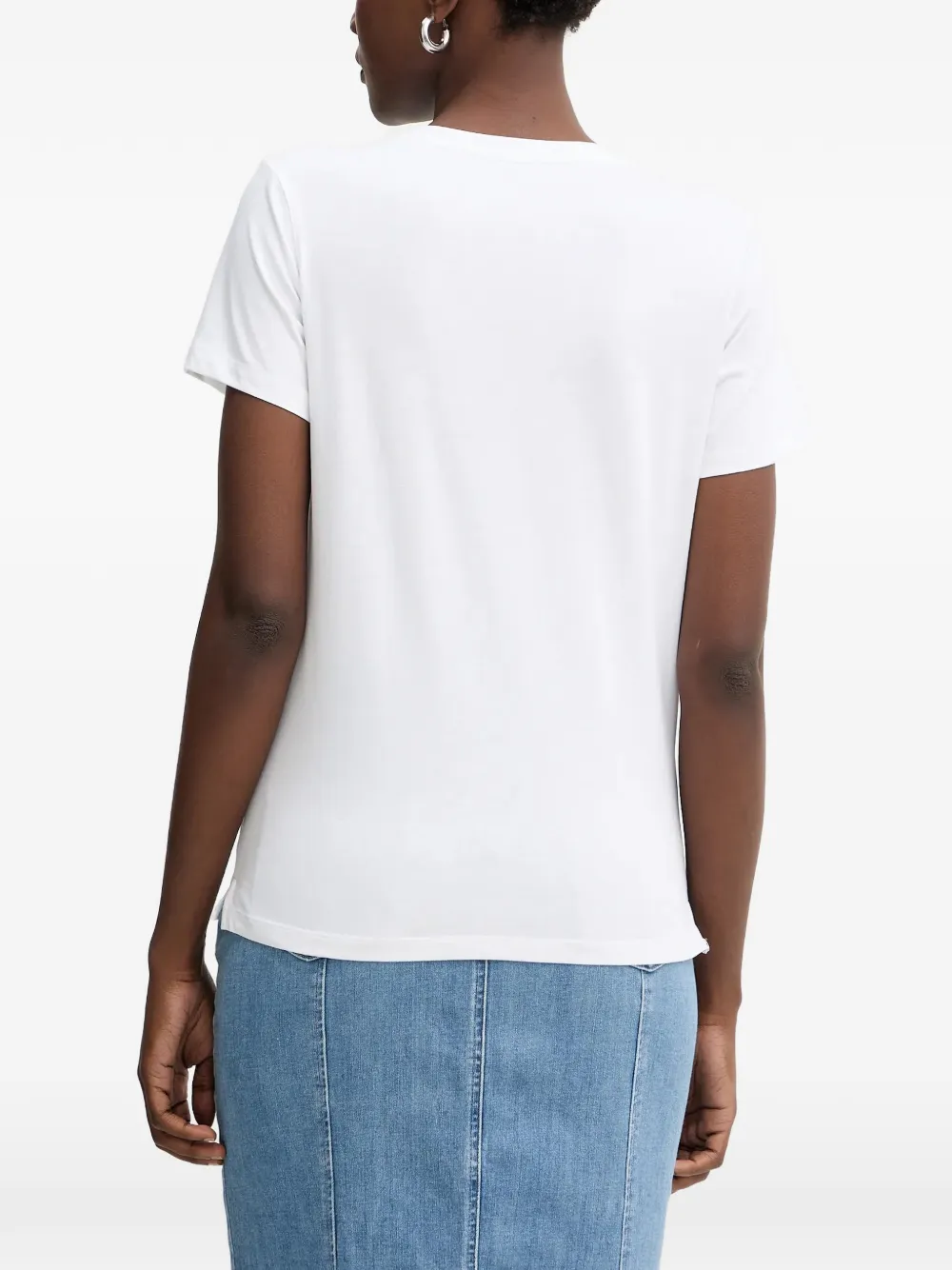 GUESS USA crystal-embellished T-shirt Wit