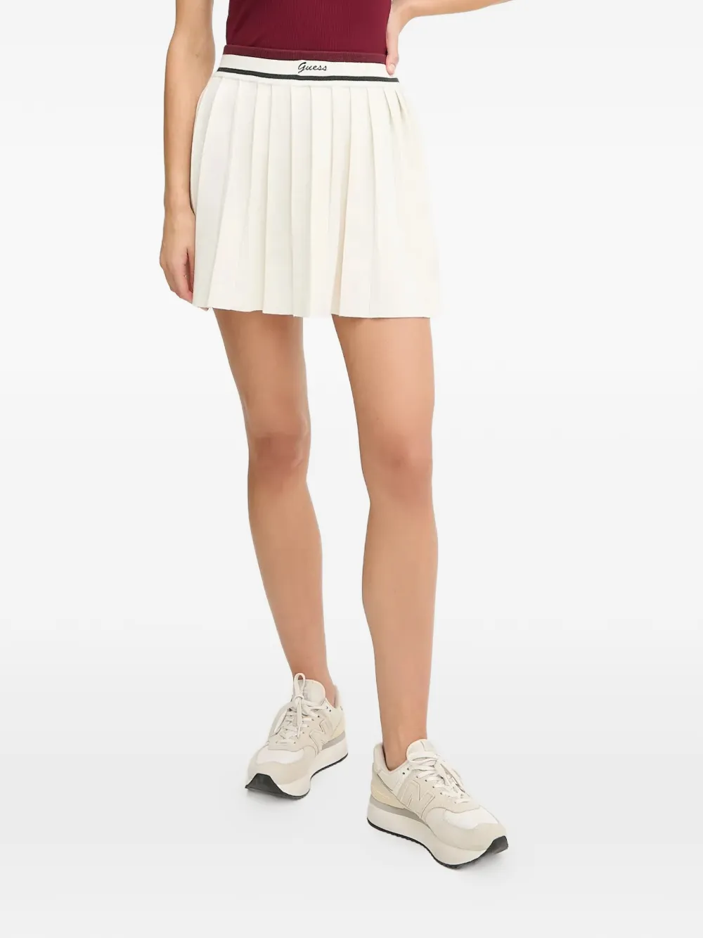GUESS USA pleated mini skirt - Neutrals