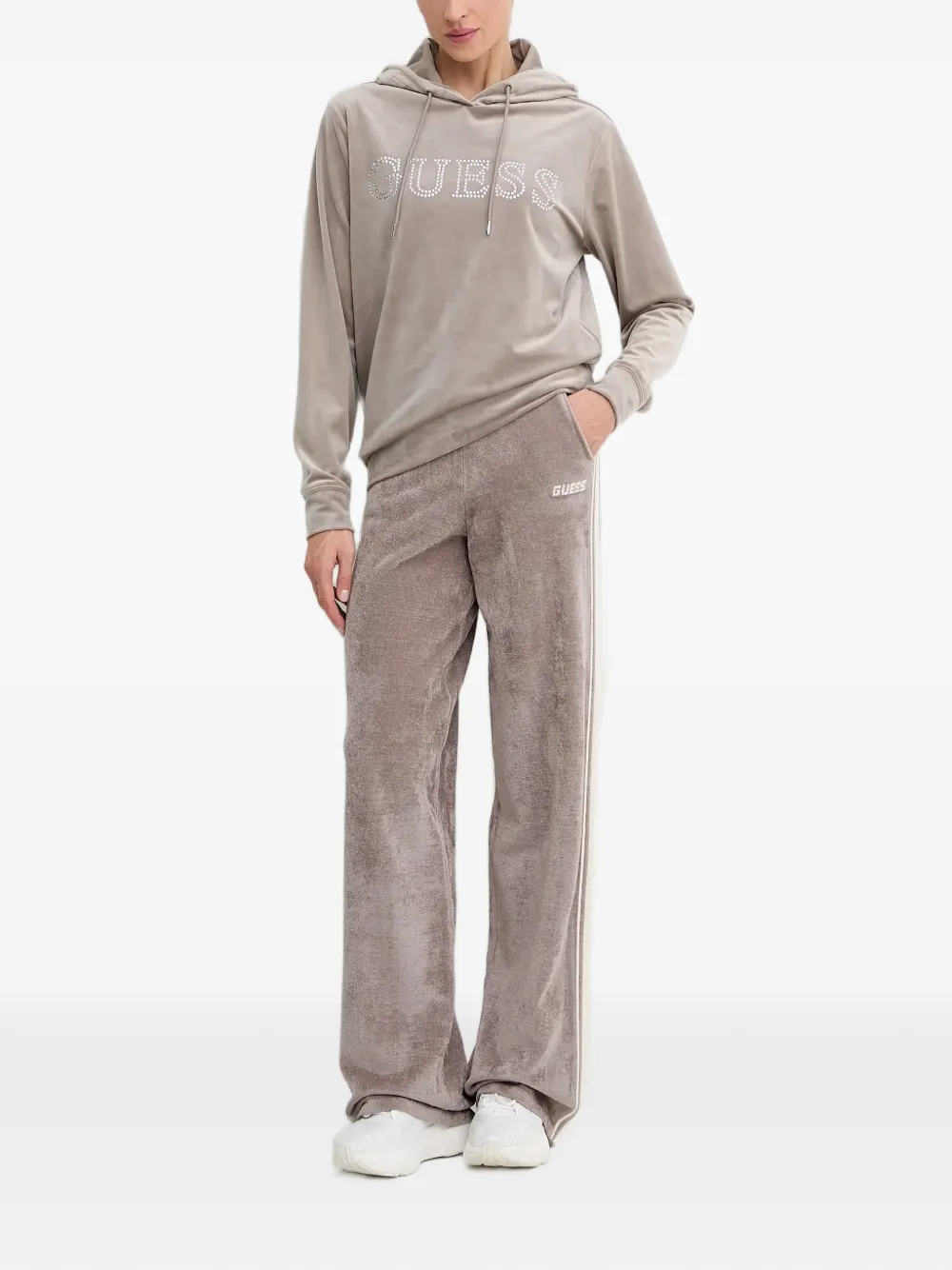 GUESS USA Verfraaide hoodie Beige