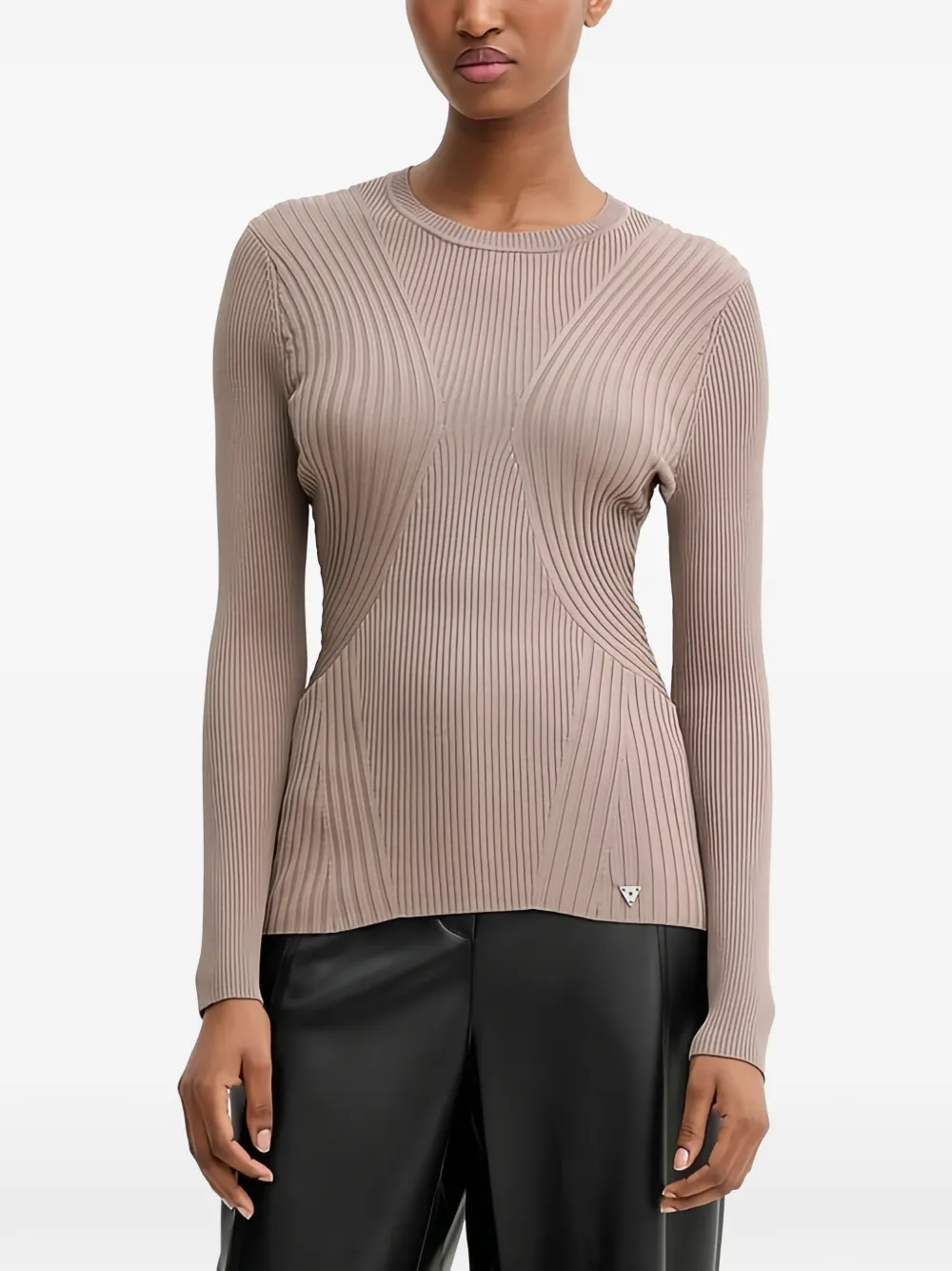 GUESS USA Hanna ribbed sweater - Toni neutri