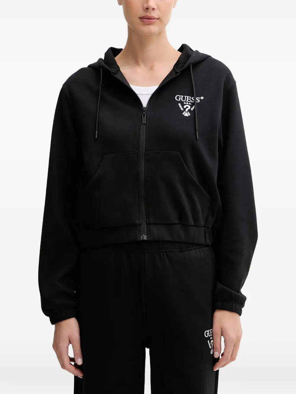 GUESS USA zip up hoodie - Nero