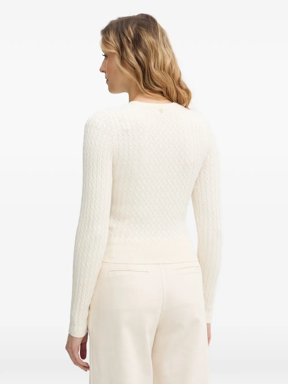 GUESS USA Hana trui met ronde hals Beige
