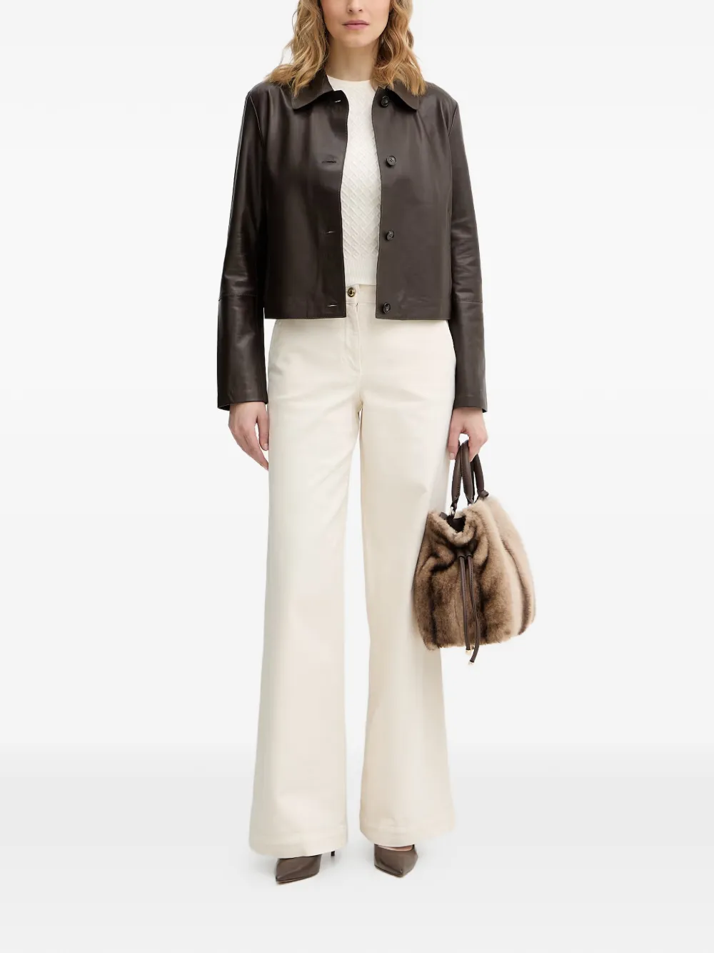 GUESS USA Hana trui met ronde hals Beige