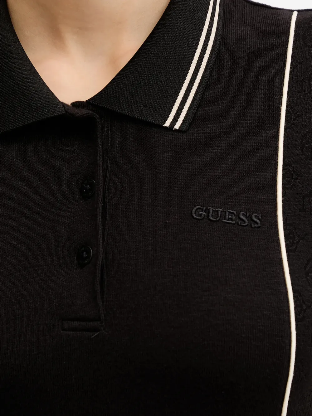 GUESS USA Peony jurk met afwerking Zwart