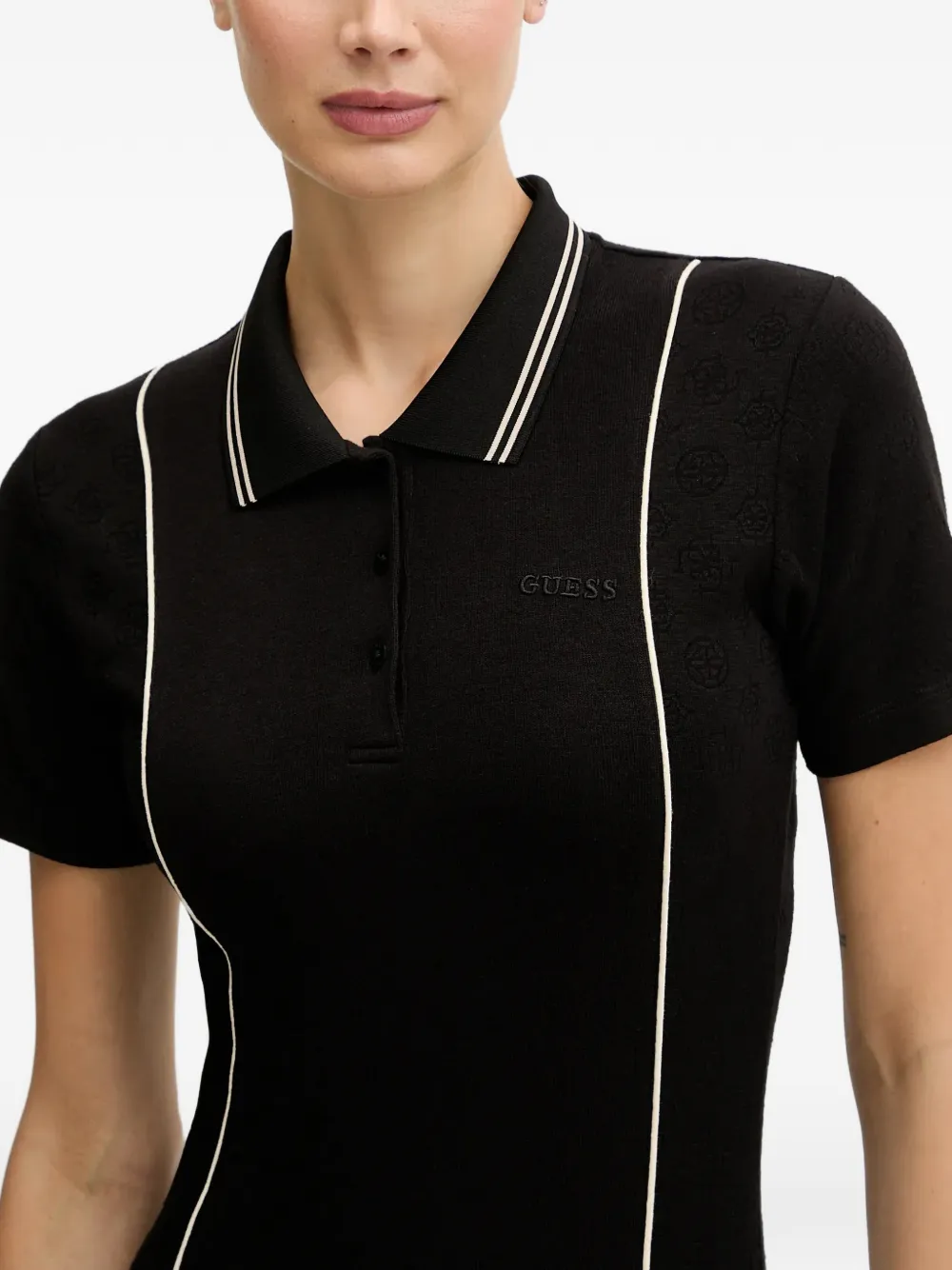 GUESS USA Peony jurk met afwerking Zwart