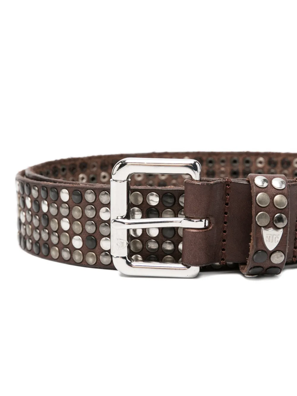  Htc Los Angeles Studded Belt - Brown 