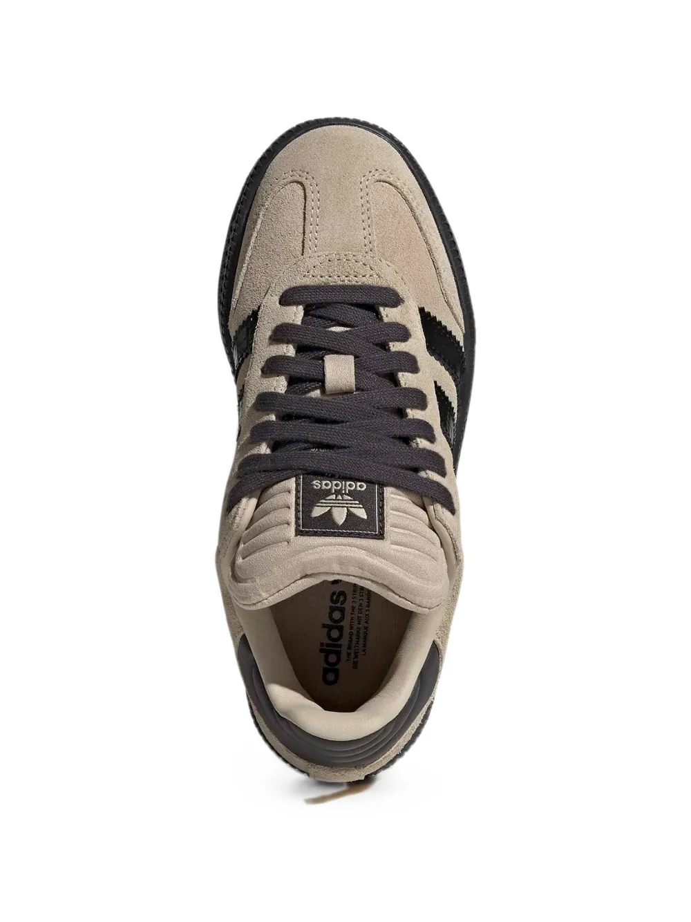 adidas Kids Samba XLG suede-panel sneakers Beige