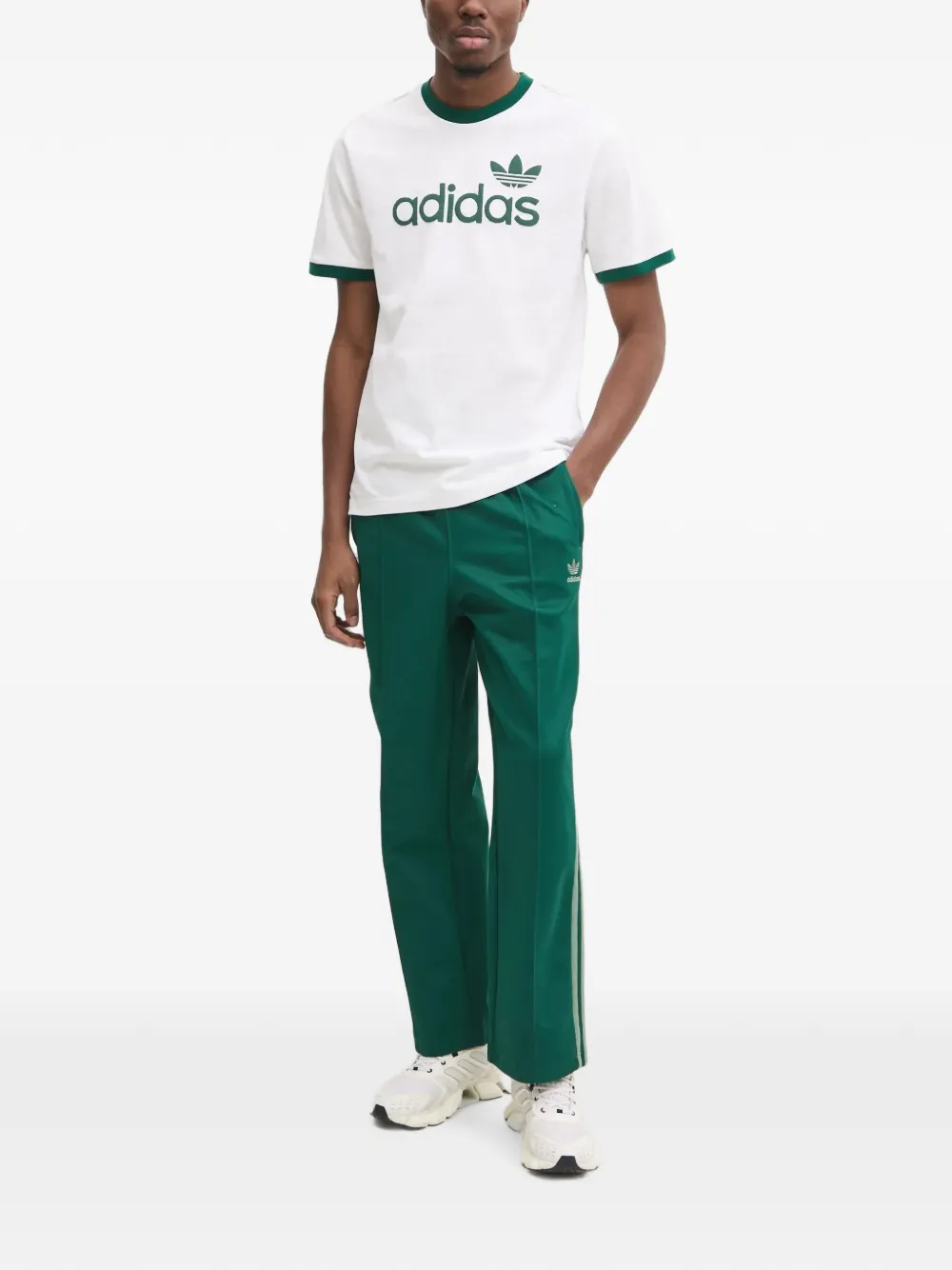 adidas Firebird side-stripes track pants Groen