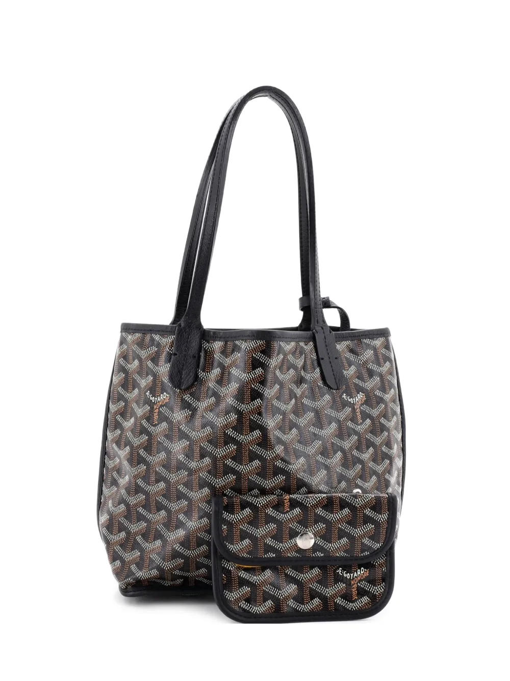 Goyard Pre-Owned Anjou Reversible Tote Coated Canvas Mini satchel - Nero