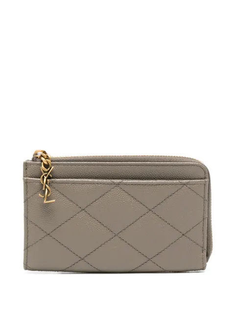 Saint Laurent Cassandre diamond-quilted card holder