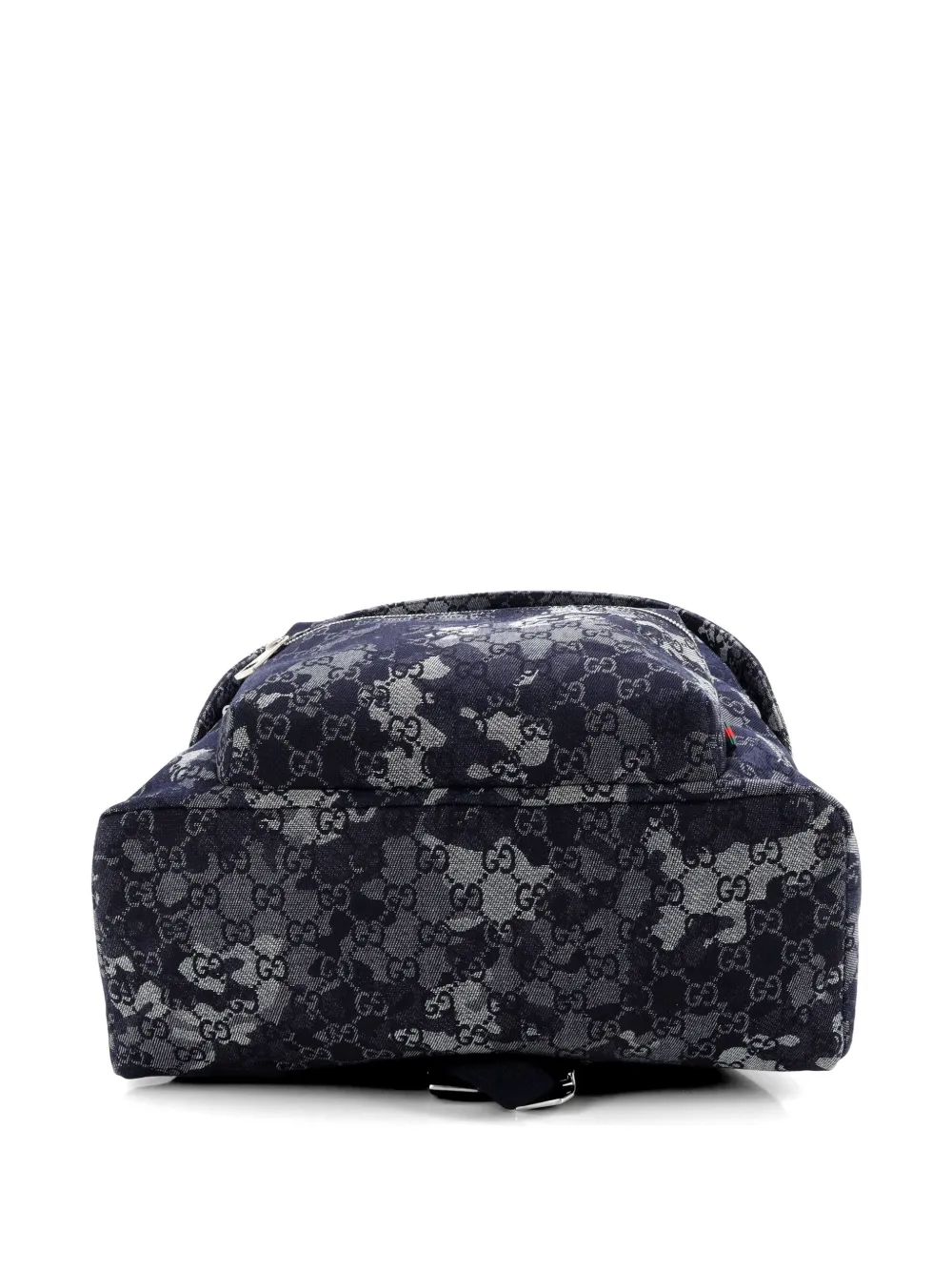  Gucci Pre-owned Zip Front Pocket Camouflage Gg Denim Backpack - Blue 