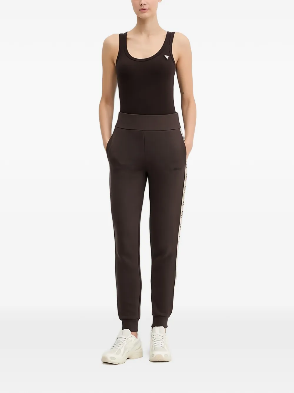 GUESS USA Trainingsbroek met logoband Bruin