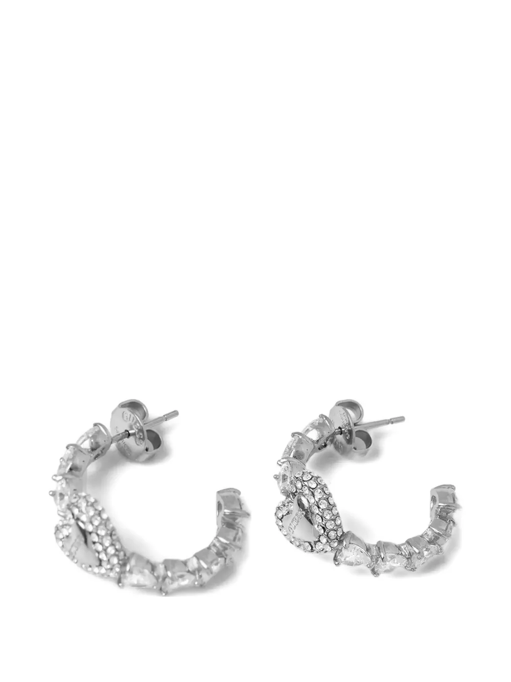 GUESS USA Beloved crystal-embellished heart earrings - Silber