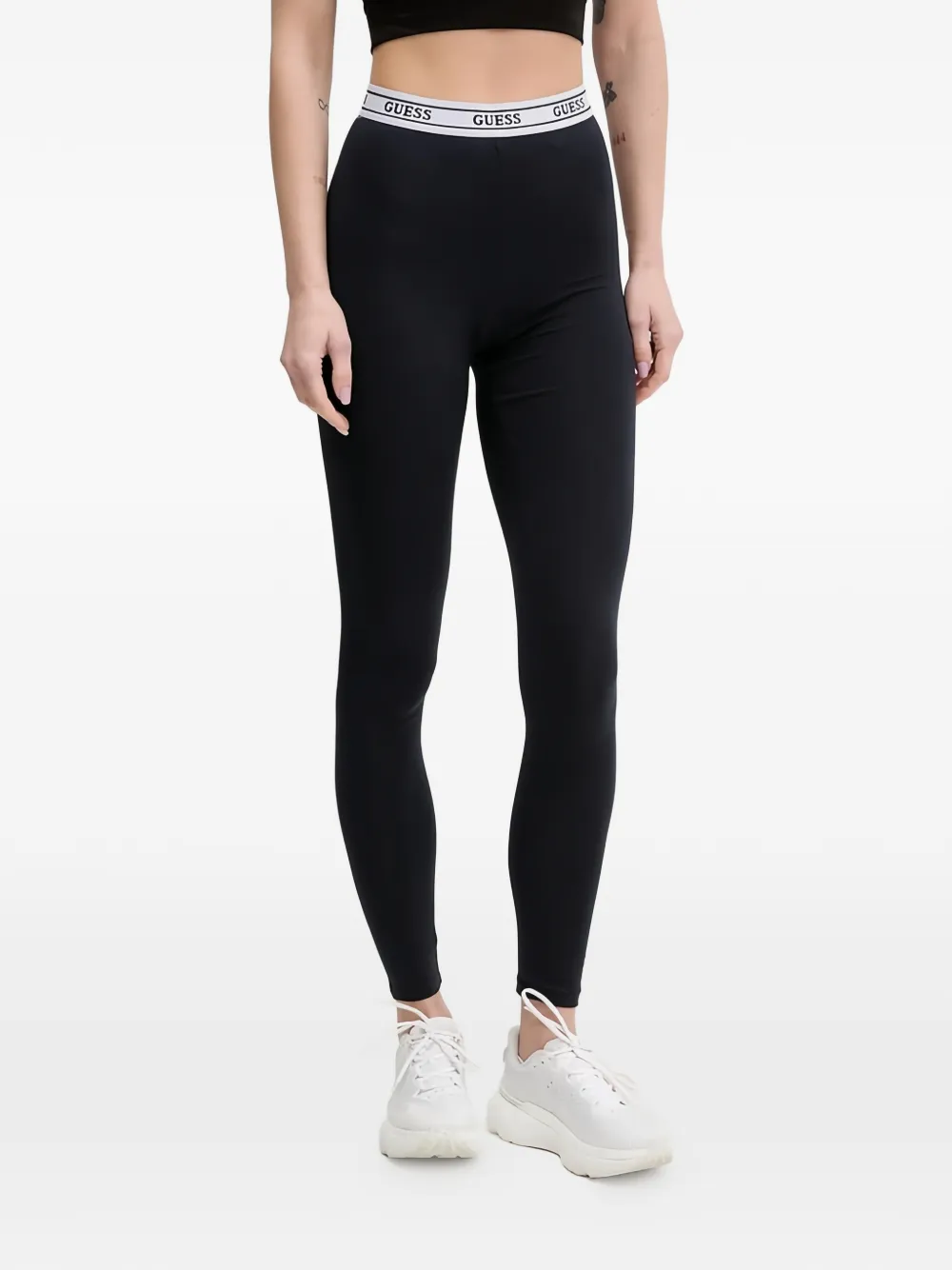 GUESS USA Aline logo-waistband leggings - Blau