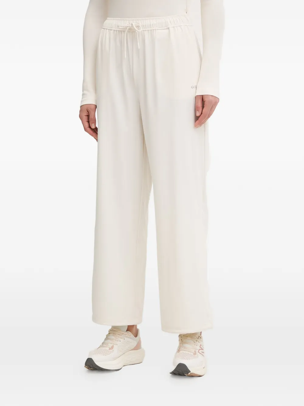 GUESS USA drawstring-waist wide-leg trousers - Toni neutri