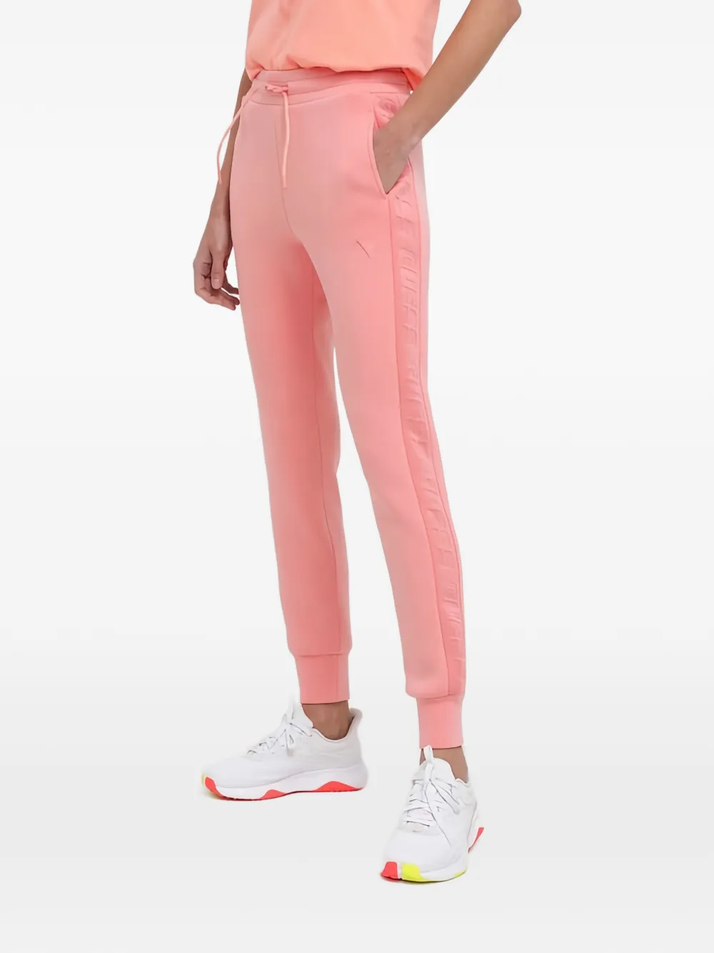GUESS USA logo-embossed track pants - Rosa