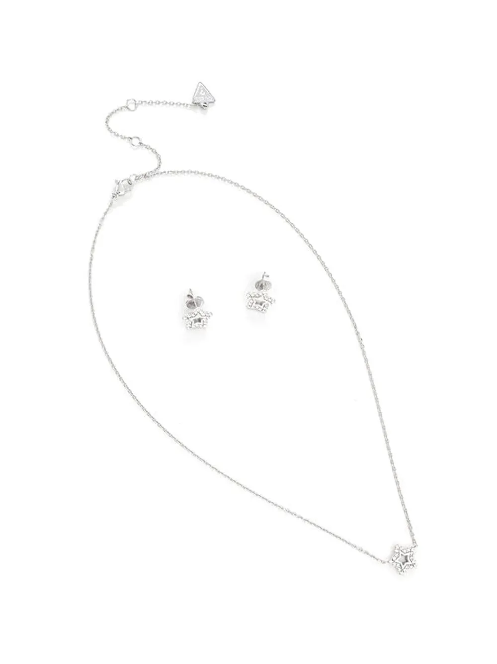 GUESS USA ICONIQUE necklace and earrings set - Argento