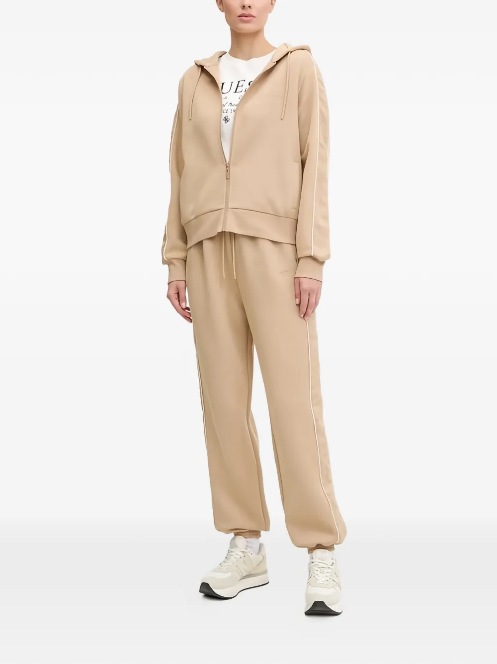 GUESS USA logo-embroidery track pants - Toni neutri