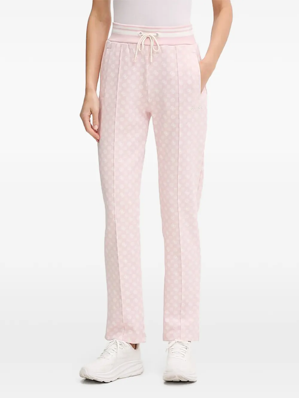 GUESS USA logo-patterned track pants - Rosa