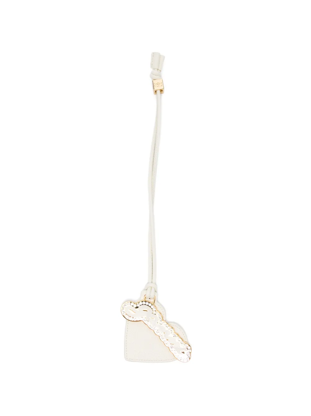 GANNI heart bag charm - Bianco
