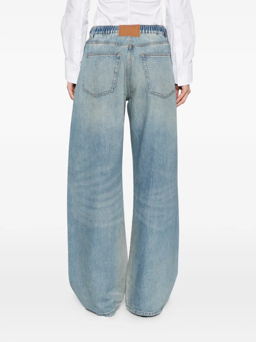 Alexander Wang Jeans met elastische tailleband Blauw