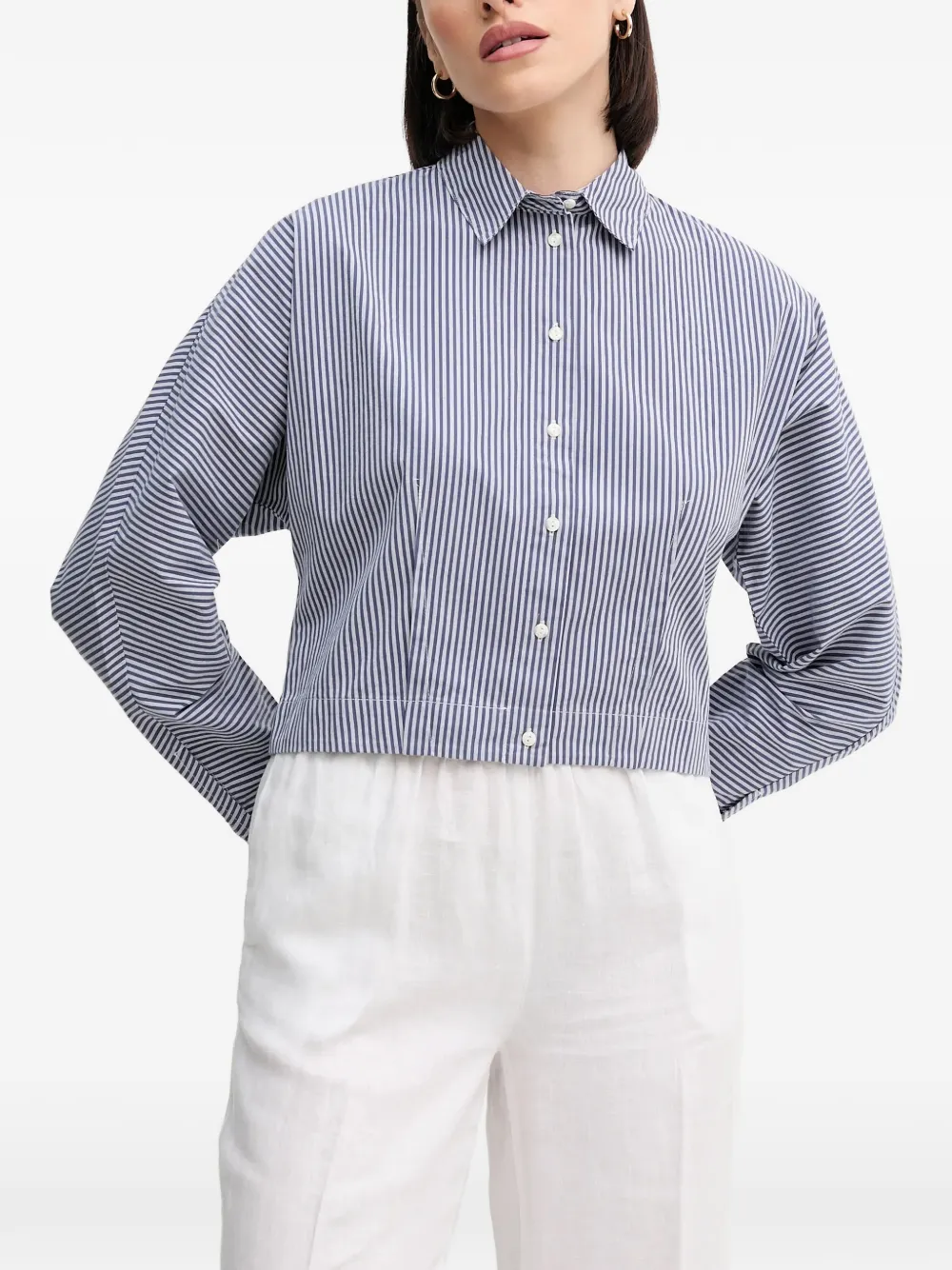 Benetton chemise à rayures - Bleu Benetton chemise à rayures - Bleu