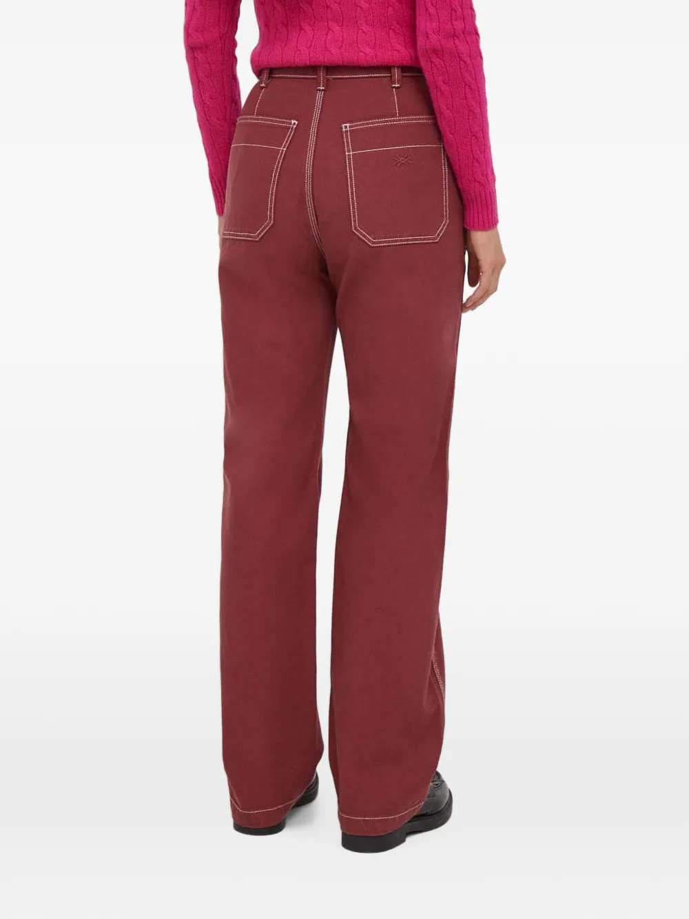 Benetton Straight broek Rood