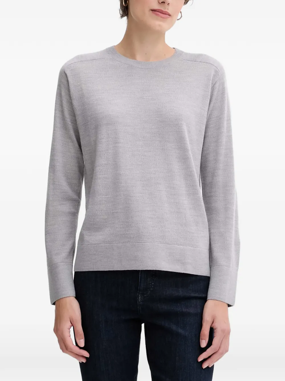 Benetton pull à encolure ronde - Gris
