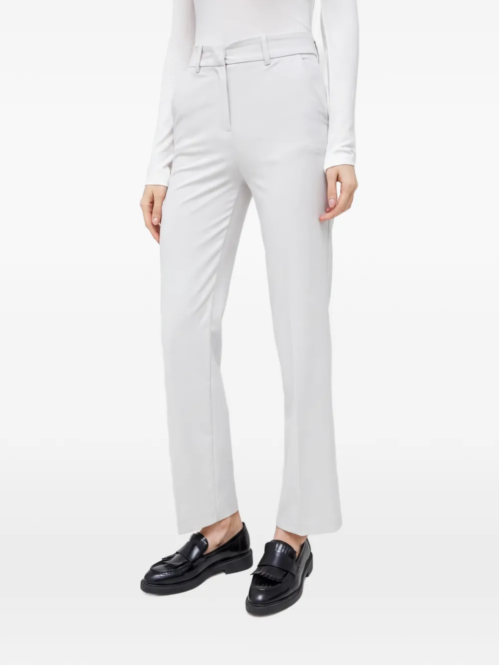 Benetton concealed-fastening flared trousers - Grigio