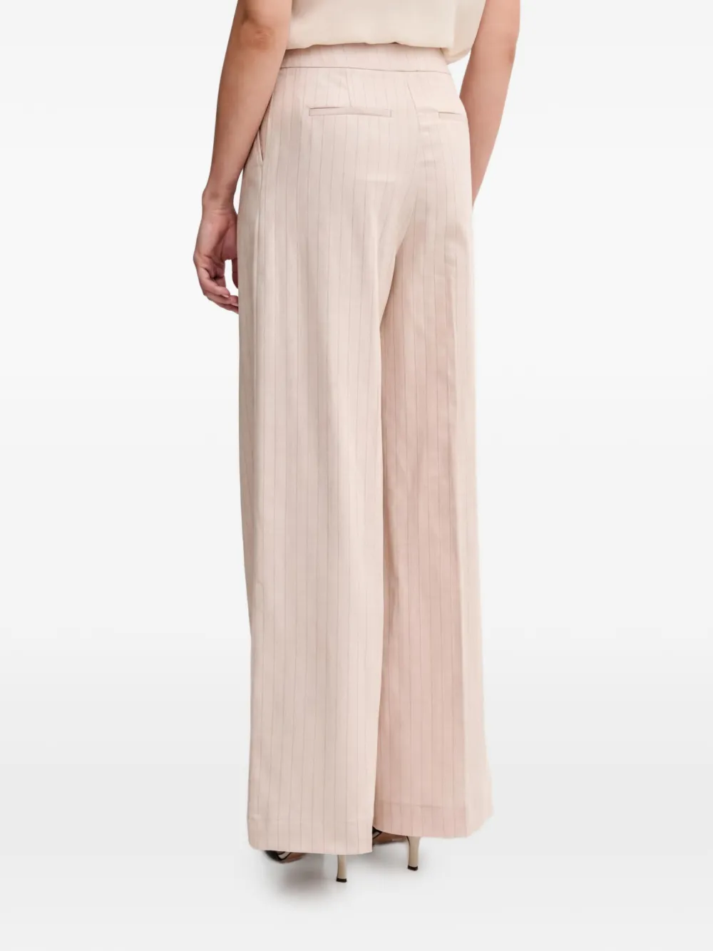 Benetton Gestreepte broek Beige