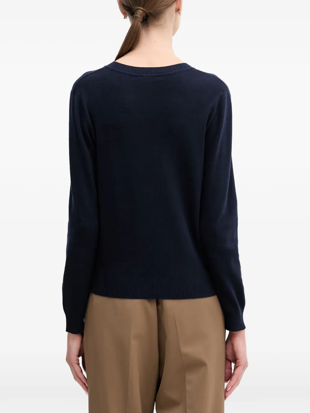 Benetton Trui met V-hals Blauw